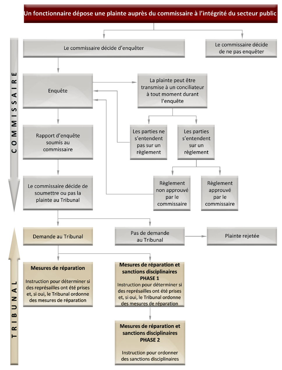Annexe II: Schéma du processus lié aux représailles